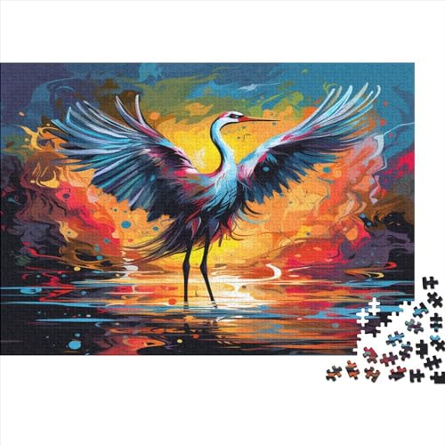 Mandschurenkranich 300 Teile Puzzle Puzzle-Geschenk Geschicklichkeitsspiel Für Erwachsenen Ab 14 Jahren 100% Recycelten Kartons 300pcs (40x28cm) von DVAPAHEVK