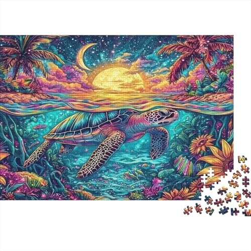 Meeresschildkröte 500 Teile Puzzle Puzzle-Geschenk Geschicklichkeitsspiel Für Erwachsenen Ab 14 Jahren 100% Recycelten Kartons 500pcs (52x38cm) von DVAPAHEVK