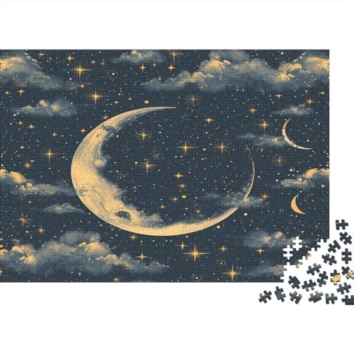 Mond und Sterne 300 Teile Puzzle Premium Quality Puzzle Familien-Puzzlespiel Familienspaß 100% Recycelten Kartons 300pcs (40x28cm) von DVAPAHEVK