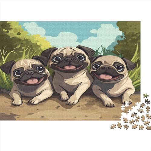 Mops 500 Teile Puzzle Puzzle-Geschenk Geschicklichkeitsspiel Für Erwachsene Und Kinder 100% Recycelten Kartons 500pcs (52x38cm) von DVAPAHEVK