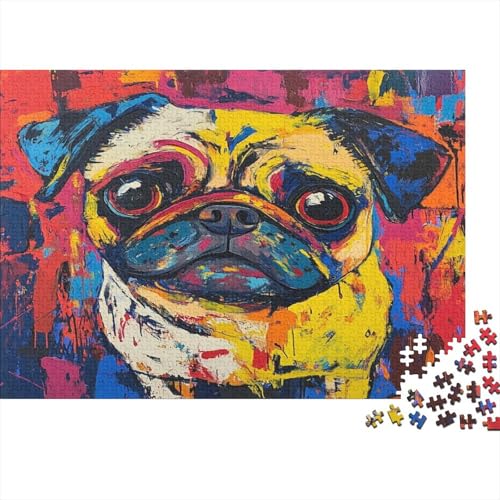 Mops 500 Teile Puzzle Spielzeug Geschenk Geschicklichkeitsspiel Familienspaß 100% Recycelten Kartons 500pcs (52x38cm) von DVAPAHEVK