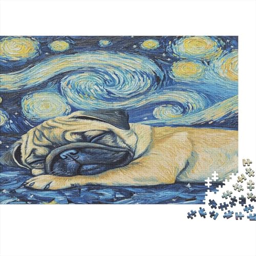 Mops 500 Teile Puzzle Spielzeug Geschenk Geschicklichkeitsspiel Familienspaß Impossible Puzzle 500pcs (52x38cm) von DVAPAHEVK