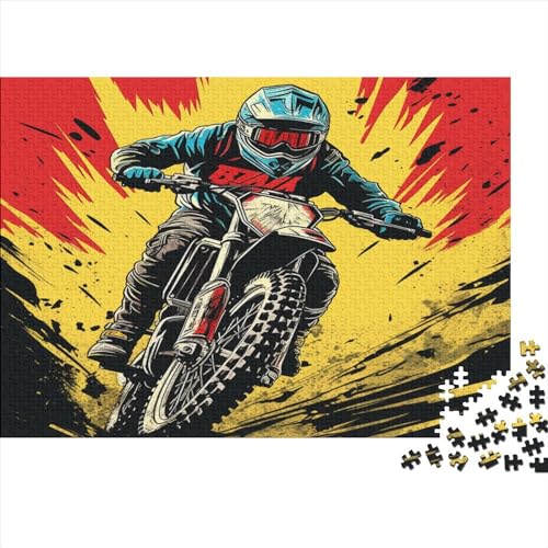 Motorrad 1000 Teile Puzzle Puzzle-Geschenk Kinder Lernspiel Familienspaß 100% Recycelten Kartons 1000pcs (75x50cm) von DVAPAHEVK