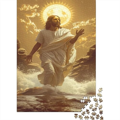 Mythischer Jesus 300 Teile Puzzle Puzzle-Geschenk Kinder Lernspiel Für Erwachsene Und Kinder Impossible Puzzle 300pcs (40x28cm) von DVAPAHEVK