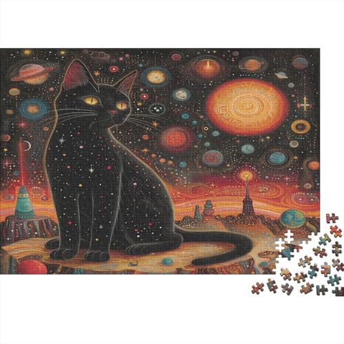 Niedliche Katze 300 Teile Puzzle Spielzeug Geschenk Geschicklichkeitsspiel Familienspaß 100% Recycelten Kartons 300pcs (40x28cm) von DVAPAHEVK