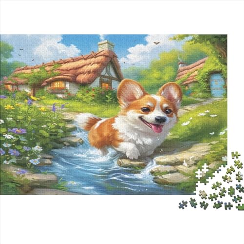 Niedliches Hündchen 300 Teile Puzzle Spielzeug Geschenk Kinder Lernspiel Familienspaß Impossible Puzzle 300pcs (40x28cm) von DVAPAHEVK