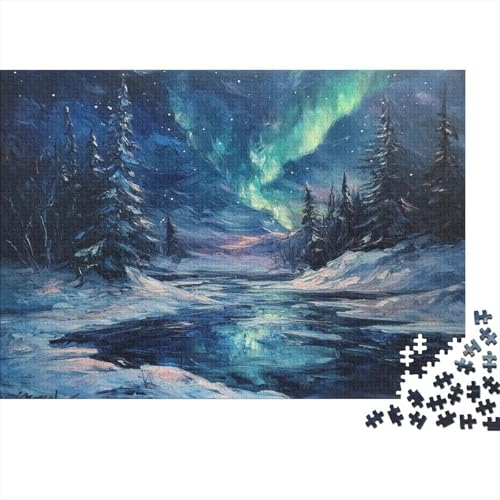 Nordlichter 300 Teile Puzzle Puzzle-Geschenk Geschicklichkeitsspiel Familienspaß 100% Recycelten Kartons 300pcs (40x28cm) von DVAPAHEVK