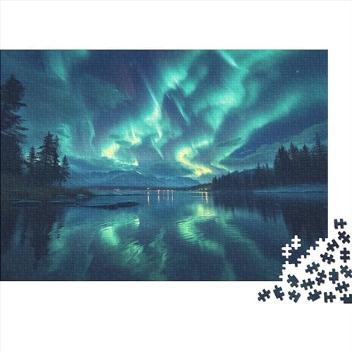 Nordlichter 300 Teile Puzzle Puzzle-Geschenk Geschicklichkeitsspiel Familienspaß Impossible Puzzle 300pcs (40x28cm) von DVAPAHEVK