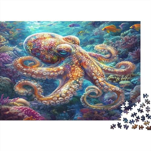 Oktopus 500 Teile Puzzle Puzzle-Geschenk Kinder Lernspiel Familienspaß Impossible Puzzle 500pcs (52x38cm) von DVAPAHEVK