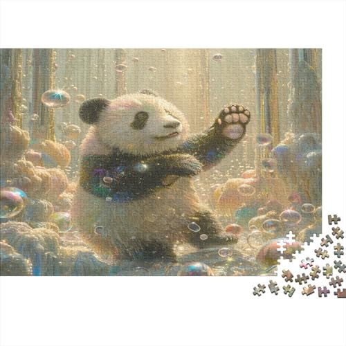 Panda 300 Teile Puzzle Puzzle-Geschenk Kinder Lernspiel Familienspaß 100% Recycelten Kartons 300pcs (40x28cm) von DVAPAHEVK