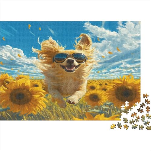 Papillon Hund 300 Teile Puzzle Spielzeug Geschenk Geschicklichkeitsspiel Familienspaß 100% Recycelten Kartons 300pcs (40x28cm) von DVAPAHEVK