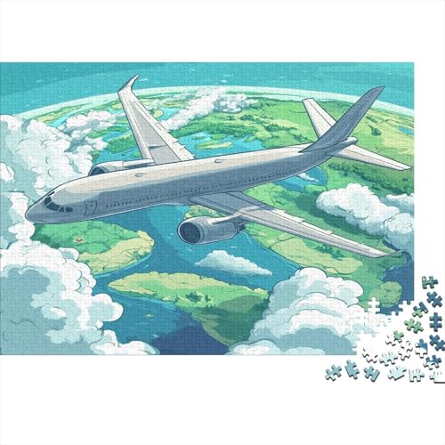 Passagierflugzeug 300 Teile Puzzle Puzzle Für Erwachsene Familien-Puzzlespiel Familienspaß Impossible Puzzle 300pcs (40x28cm) von DVAPAHEVK