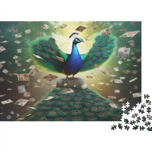 Pfau 500 Teile Puzzle Spielzeug Geschenk Kinder Lernspiel Für Erwachsenen Ab 14 Jahren 100% Recycelten Kartons 500pcs (52x38cm) von DVAPAHEVK