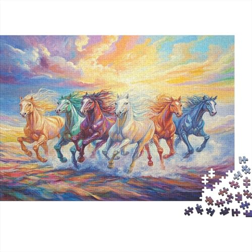 Pferd 1000 Teile Puzzle Puzzle-Geschenk Geschicklichkeitsspiel Familienspaß Impossible Puzzle 1000pcs (75x50cm) von DVAPAHEVK