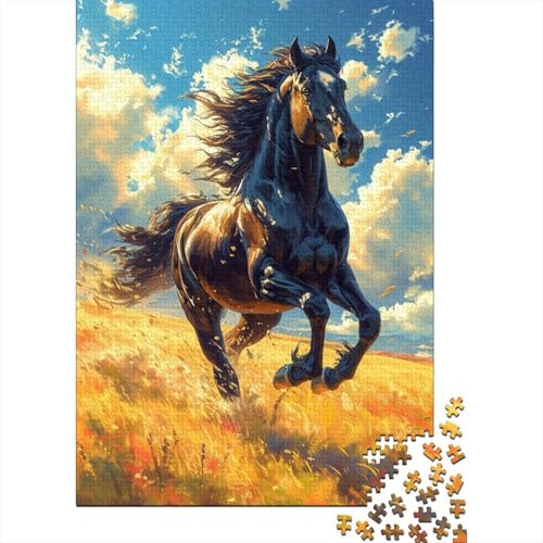 Pferd 1000 Teile Puzzle Spielzeug Geschenk Kinder Lernspiel Familienspaß Impossible Puzzle 1000pcs (75x50cm) von DVAPAHEVK