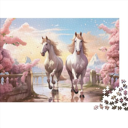 Pferd 300 Teile Puzzle Spielzeug Geschenk Kinder Lernspiel Für Erwachsene Und Kinder Impossible Puzzle 300pcs (40x28cm) von DVAPAHEVK