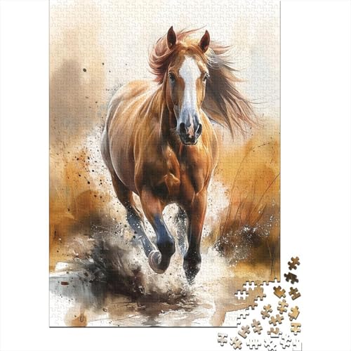 Pferd 500 Teile Puzzle Spielzeug Geschenk Kinder Lernspiel Für Erwachsenen Ab 14 Jahren 100% Recycelten Kartons 500pcs (52x38cm) von DVAPAHEVK