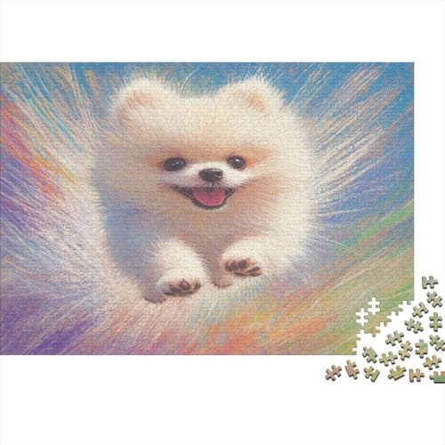 Pomeranian 300 Teile Puzzle Spielzeug Geschenk Kinder Lernspiel Familienspaß Impossible Puzzle 300pcs (40x28cm) von DVAPAHEVK