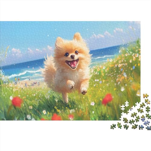 Pommerscher Hund 500 Teile Puzzle Spielzeug Geschenk Geschicklichkeitsspiel Familienspaß Impossible Puzzle 500pcs (52x38cm) von DVAPAHEVK