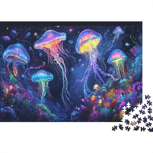 Qualle 1000 Teile Puzzle Puzzle-Geschenk Geschicklichkeitsspiel Für Erwachsenen Ab 14 Jahren Impossible Puzzle 1000pcs (75x50cm) von DVAPAHEVK