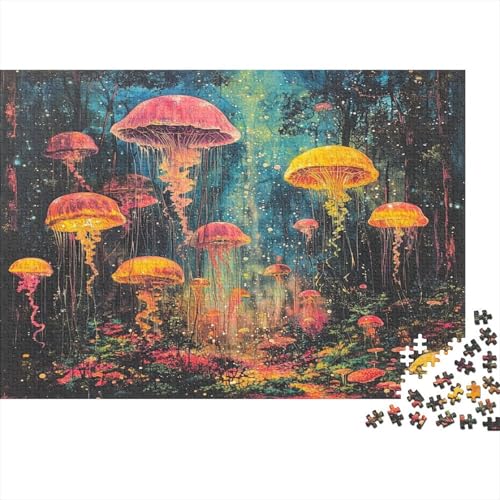 Qualle 1000 Teile Puzzle Spielzeug Geschenk Kinder Lernspiel Familienspaß Impossible Puzzle 1000pcs (75x50cm) von DVAPAHEVK