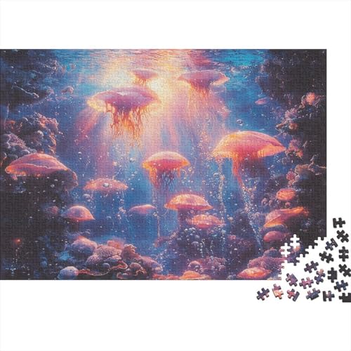 Qualle 500 Teile Puzzle Spielzeug Geschenk Geschicklichkeitsspiel Familienspaß 100% Recycelten Kartons 500pcs (52x38cm) von DVAPAHEVK