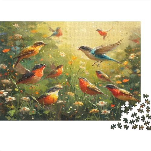 Rotkehlchen 1000 Teile Puzzle Spielzeug Geschenk Kinder Lernspiel Familienspaß Impossible Puzzle 1000pcs (75x50cm) von DVAPAHEVK