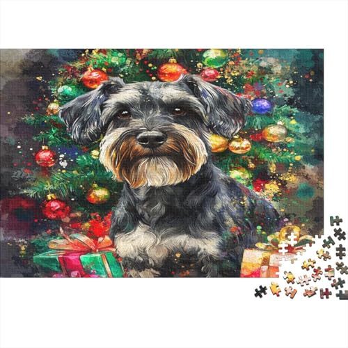 Schnauzer 300 Teile Puzzle Puzzle Für Erwachsene Familien-Puzzlespiel Familienspaß 100% Recycelten Kartons 300pcs (40x28cm) von DVAPAHEVK