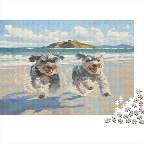 Schnauzer 300 Teile Puzzle Spielzeug Geschenk Familien-Puzzlespiel Familienspaß Impossible Puzzle 300pcs (40x28cm) von DVAPAHEVK