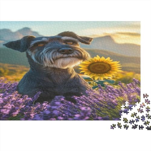 Schnauzer 300 Teile Puzzle Spielzeug Geschenk Geschicklichkeitsspiel Familienspaß 100% Recycelten Kartons 300pcs (40x28cm) von DVAPAHEVK