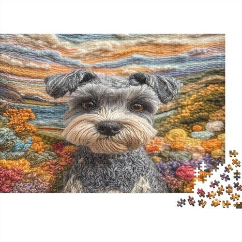 Schnauzer 300 Teile Puzzle Spielzeug Geschenk Geschicklichkeitsspiel Familienspaß Impossible Puzzle 300pcs (40x28cm) von DVAPAHEVK