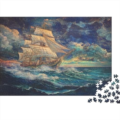 Segelboot 1000 Teile Puzzle Spielzeug Geschenk Geschicklichkeitsspiel Familienspaß Impossible Puzzle 1000pcs (75x50cm) von DVAPAHEVK