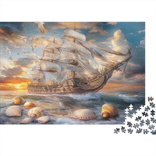 Segelboot 1000 Teile Puzzle Spielzeug Geschenk Geschicklichkeitsspiel Familienspaß Impossible Puzzle 1000pcs (75x50cm) von DVAPAHEVK