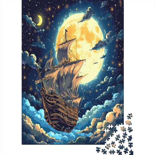 Segelboot 1000 Teile Puzzle Spielzeug Geschenk Kinder Lernspiel Familienspaß Impossible Puzzle 1000pcs (75x50cm) von DVAPAHEVK