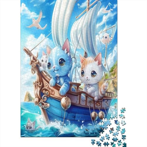 Segelboot 300 Teile Puzzle Puzzle-Geschenk Geschicklichkeitsspiel Für Erwachsenen Ab 14 Jahren 100% Recycelten Kartons 300pcs (40x28cm) von DVAPAHEVK