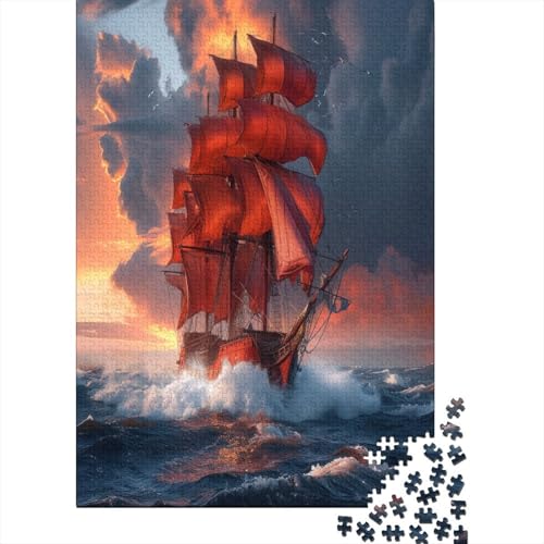 Segelboot 300 Teile Puzzle Puzzle-Geschenk Kinder Lernspiel Für Erwachsene Und Kinder Impossible Puzzle 300pcs (40x28cm) von DVAPAHEVK