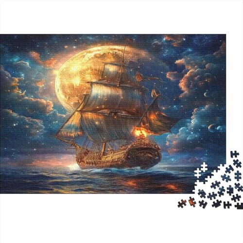 Segelboot 300 Teile Puzzle Spielzeug Geschenk Geschicklichkeitsspiel Familienspaß 100% Recycelten Kartons 300pcs (40x28cm) von DVAPAHEVK