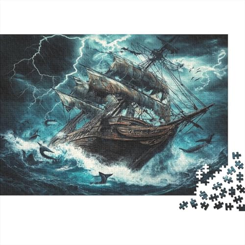 Segelboot 300 Teile Puzzle Spielzeug Geschenk Kinder Lernspiel Familienspaß Impossible Puzzle 300pcs (40x28cm) von DVAPAHEVK