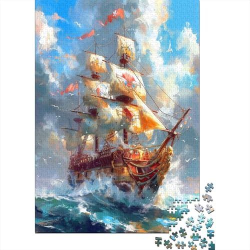 Segelboot 500 Teile Puzzle Spielzeug Geschenk Familien-Puzzlespiel Für Erwachsene Und Kinder Impossible Puzzle 500pcs (52x38cm) von DVAPAHEVK