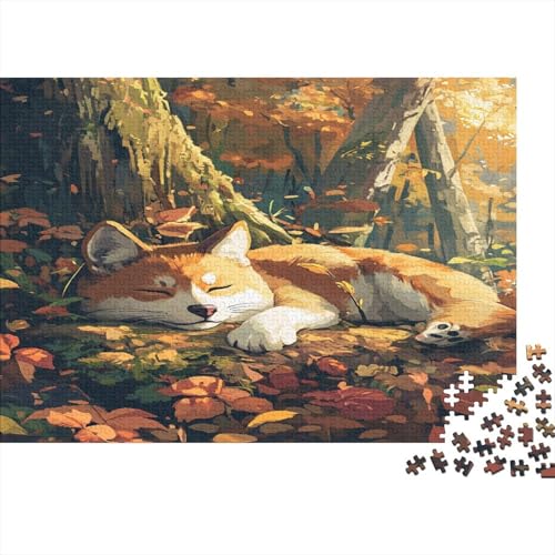 Shiba Inu 300 Teile Puzzle Puzzle-Geschenk Geschicklichkeitsspiel Für Erwachsenen Ab 14 Jahren 100% Recycelten Kartons 300pcs (40x28cm) von DVAPAHEVK