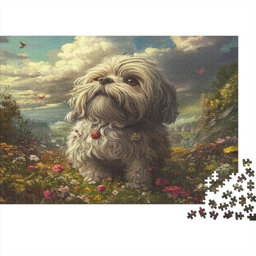 Shih Tzu 300 Teile Puzzle Spielzeug Geschenk Geschicklichkeitsspiel Familienspaß 100% Recycelten Kartons 300pcs (40x28cm) von DVAPAHEVK