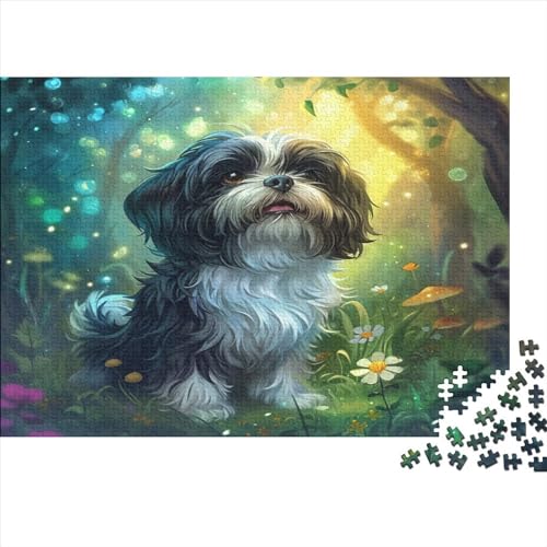 Skye Terrier 500 Teile Puzzle Puzzle-Geschenk Familien-Puzzlespiel Familienspaß 100% Recycelten Kartons 500pcs (52x38cm) von DVAPAHEVK