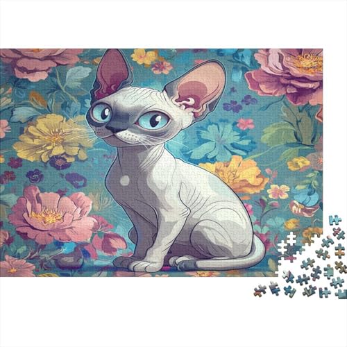 Sphinxkatze 500 Teile Puzzle Premium Quality Puzzle Kinder Lernspiel Familienspaß Impossible Puzzle 500pcs (52x38cm) von DVAPAHEVK