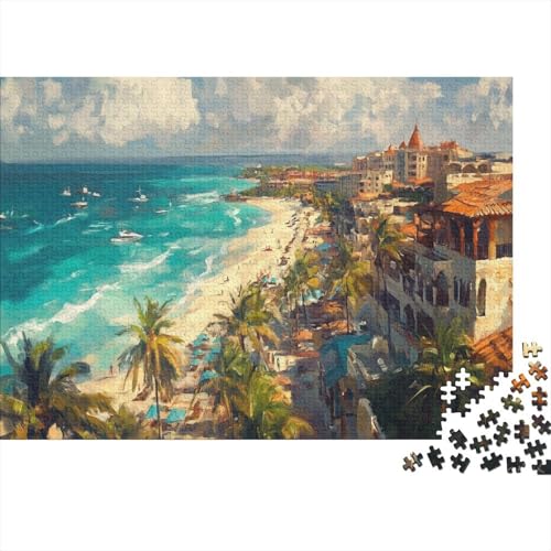 Strand 300 Teile Puzzle Puzzle Für Erwachsene Kinder Lernspiel Familienspaß Impossible Puzzle 300pcs (40x28cm) von DVAPAHEVK