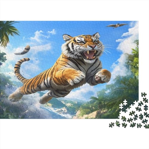 Tiger 1000 Teile Puzzle Puzzle-Geschenk Geschicklichkeitsspiel Für Erwachsene Und Kinder 100% Recycelten Kartons 1000pcs (75x50cm) von DVAPAHEVK