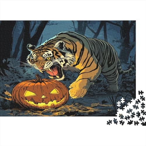 Tiger 1000 Teile Puzzle Spielzeug Geschenk Kinder Lernspiel Familienspaß Impossible Puzzle 1000pcs (75x50cm) von DVAPAHEVK