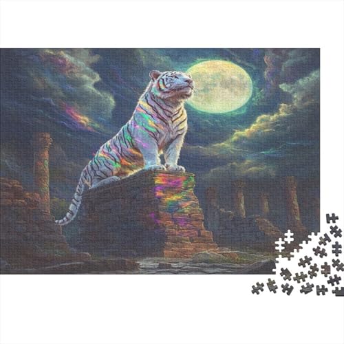 Tiger 300 Teile Puzzle Premium Quality Puzzle Kinder Lernspiel Familienspaß 100% Recycelten Kartons 300pcs (40x28cm) von DVAPAHEVK