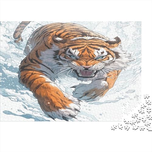 Tiger 300 Teile Puzzle Spielzeug Geschenk Geschicklichkeitsspiel Für Erwachsene Und Kinder Impossible Puzzle 300pcs (40x28cm) von DVAPAHEVK