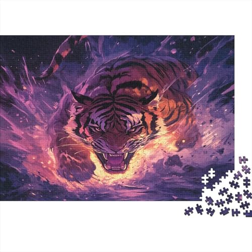 Tiger 300 Teile Puzzle Spielzeug Geschenk Kinder Lernspiel Für Erwachsene Und Kinder Impossible Puzzle 300pcs (40x28cm) von DVAPAHEVK