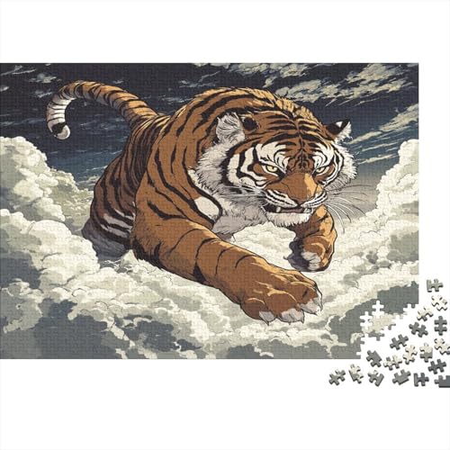 Tiger 500 Teile Puzzle Puzzle-Geschenk Geschicklichkeitsspiel Für Erwachsene Und Kinder 100% Recycelten Kartons 500pcs (52x38cm) von DVAPAHEVK